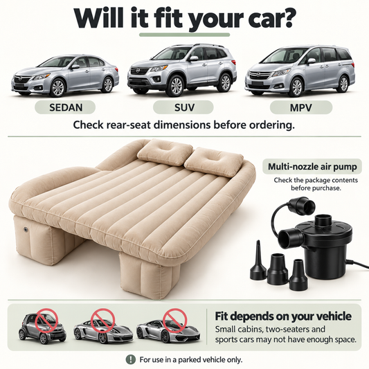 Sogo Car Back Seat Inflatable Air Mattress Bed High Quality.